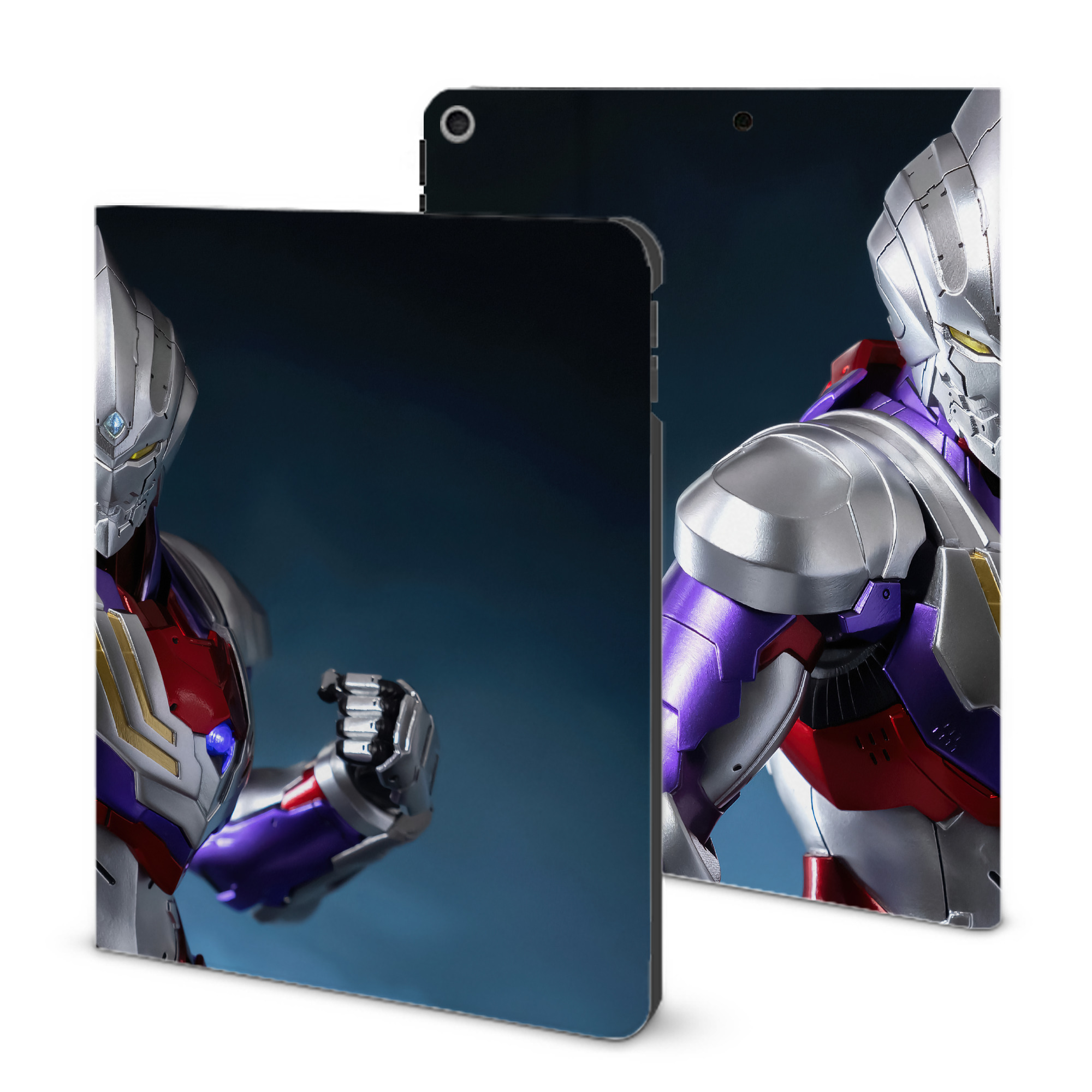 （画像用） ウルトラマン Ultraman IPad ケース ブック型 PUレザー TPU 耐衝撃 軽量 薄型 ペン収納なし 全面保護 IPad 各モデル対応